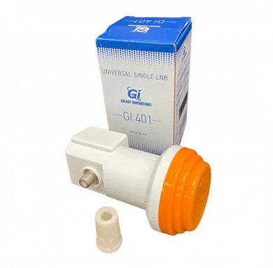 Конвертор линейной поляризации GI-401 Universal LNB на 1 выход для Телекарта, Astra, Amos, Hotbird, ABS (МТС), Yamal и др.