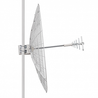 Параболическая 3G/4G MIMO антенна KNA27-800/2700P, F-разъёмы, сборная, 2*27 дБ