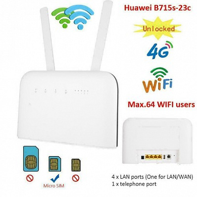 Huawei B715s-23c Cat 9 роутер Wi-Fi 2,4+5Ггц с антеннами 2*5dBi