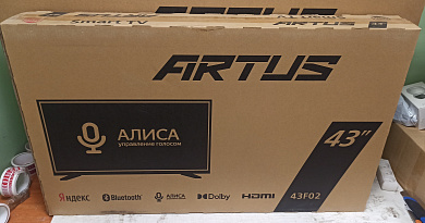 Телевизор 43" Artus 43F02 SMART TV YaOS  с Алисой 
